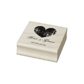 Stempel voor de bruiloft van hout met hart en tek (Stempel)