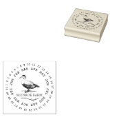 Stempel voor eierkartons van boerderij met eendene (Gestempeld)