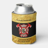 Stempel voor logo Gold en gouden badge Blikjeskoeler (Blikje Voorkant)