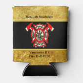 Stempel voor logo Gold en gouden badge Blikjeskoeler (Voorkant)