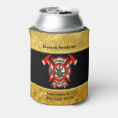 Stempel voor logo Gold en gouden badge Blikjeskoeler (Blikje Achterkant)