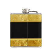 Stempel voor logo Gold en gouden badge Heupfles (Achterkant)