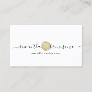 Stempel voor rubberen omhulling Retro Visitekaartje