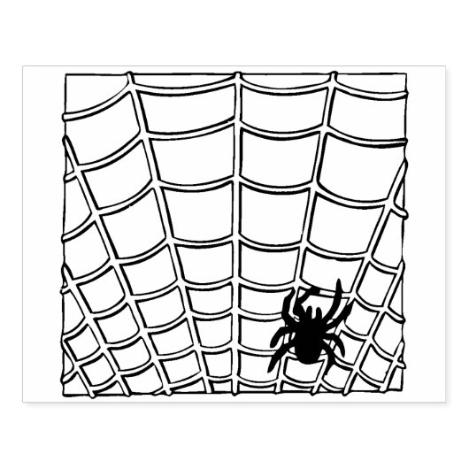 Stempel voor spin- en webillustratie (Afrduk)