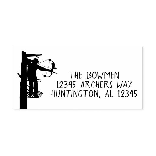 Stempel voor terugzendadres van Bow hunter (Afrduk)