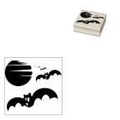 Stempel voor vleermuizen en voor maansilhouette (Gestempeld)