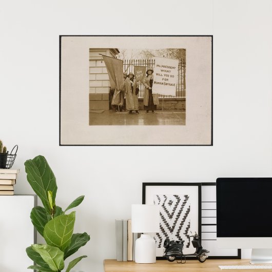 Stempel voor vrouwen poster (Thuiskantoor)