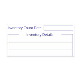 Stempel voorraadtelling