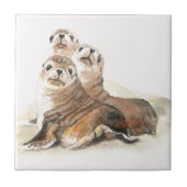 Stempel Waterverf Dier Tegeltje (Voorkant)