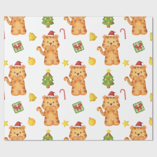 Stempel Waterverf tijger-omslagpapier Cadeaupapier (Vlak)