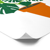 Stempelbloem Monstera in bloempotje Poster (Hoek)