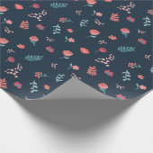 Stempelbloemen Cadeaupapier (Hoek)