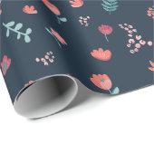 Stempelbloemen Cadeaupapier (Rol Hoek)