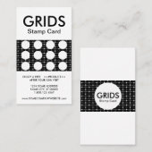 Stempelkaart voor rasters (aanpasbare kleur) visitekaartje (Voorkant / Achterkant)