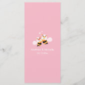 Stempelmiddel om een roze bruiloft te worden menu (Achterkant)