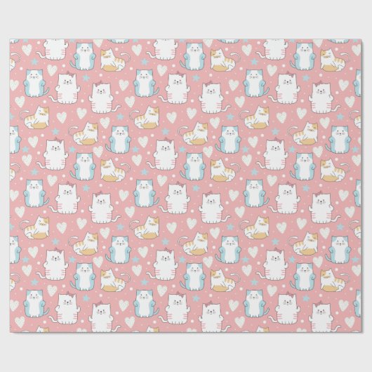 Stempelpapier voor kattenbakken cadeaupapier (Vlak)