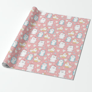 Stempelpapier voor kattenbakken cadeaupapier