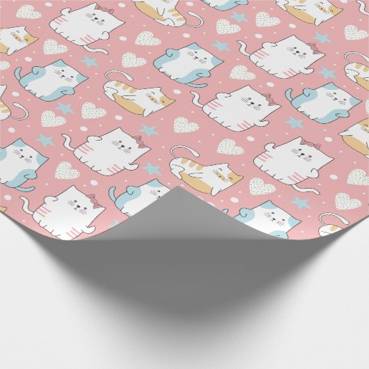Stempelpapier voor kattenbakken cadeaupapier (Hoek)
