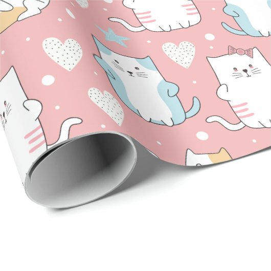 Stempelpapier voor kattenbakken cadeaupapier (Rol Hoek)