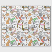 Stempelpapier voor kattenbakken cadeaupapier (Vlak)