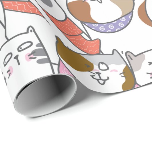 Stempelpapier voor kattenbakken cadeaupapier (Rol Hoek)