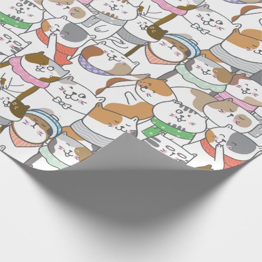 Stempelpapier voor kattenbakken cadeaupapier (Hoek)