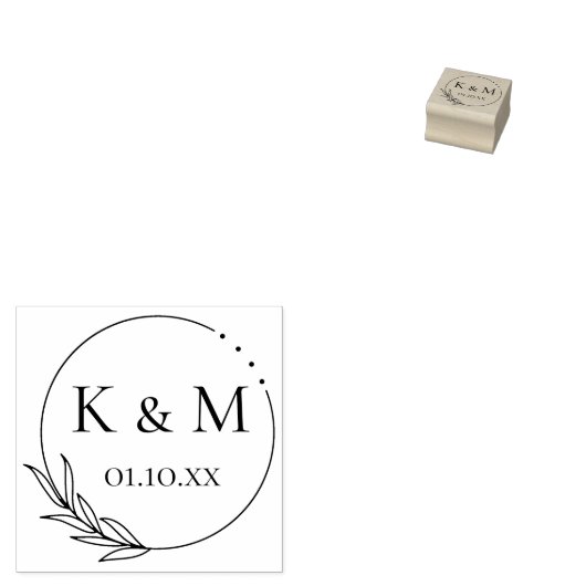 Stempels Botanische bloem, Mariage, Initiaal (Gestempeld)