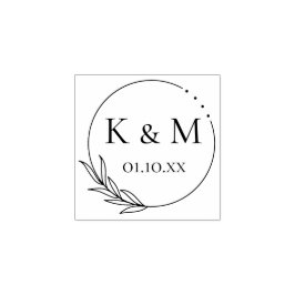 Stempels Botanische bloem, Mariage, Initiaal