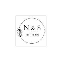 Stempels Botanische bloem, Mariage, Initiaal