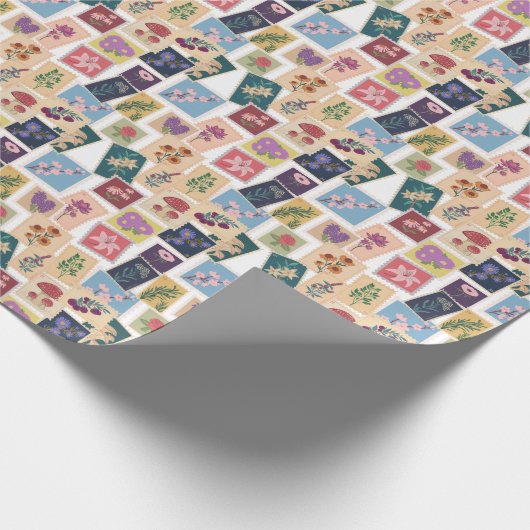  stempels Collectie, retro thema Cadeaupapier (Hoek)