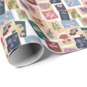 stempels Collectie, retro thema Cadeaupapier (Rol Hoek)