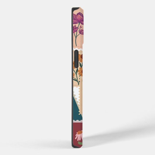  stempels Collectie, retro thema Case-Mate iPhone Case (Achterkant / Rechts)