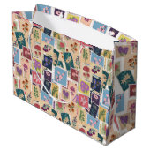  stempels Collectie, retro thema Groot Cadeauzakje (Achterkant Gekanteld)