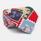 stempels Collectie, Retro thema rood BG Stropdas (Opgerold)