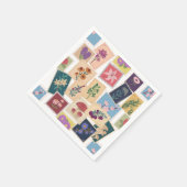  stempels Collectie, retro thema Servet (Hoek)