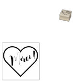 Stempels Dank u wel, vorm hart (Gestempeld)