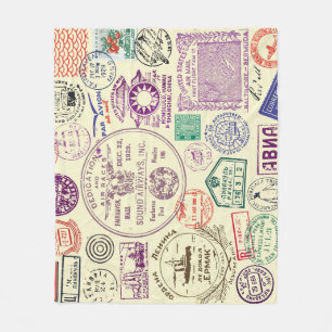 stempels, decoratieve documentenset. fleece deken