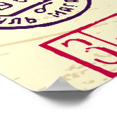  stempels, decoratieve documentenset. poster (Hoek)