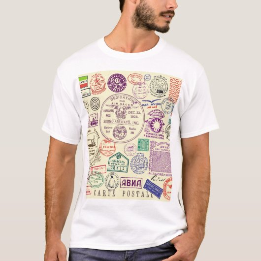  stempels, decoratieve documentenset. t-shirt (Voorkant)