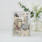 Stempels  Ephemera Decoupage Briefkaart (Staand voorkant)