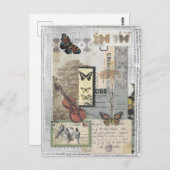 Stempels  Ephemera Decoupage Briefkaart (Voorkant / Achterkant)