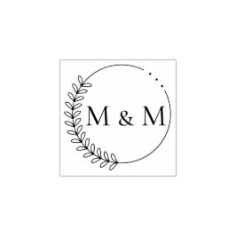 Stempels Knippers Floral, Initialen, Monogram