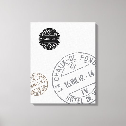 stempels...uitgerekt doek canvas afdruk (Voorkant)