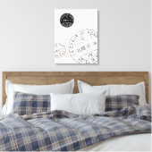 stempels...uitgerekt doek canvas afdruk (Insitu (Slaapkamer))