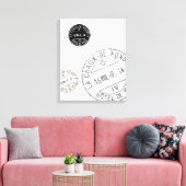 stempels...uitgerekt doek canvas afdruk (Insitu (Woonkamer))
