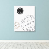 stempels...uitgerekt doek canvas afdruk (Insitu (Houten vloer))