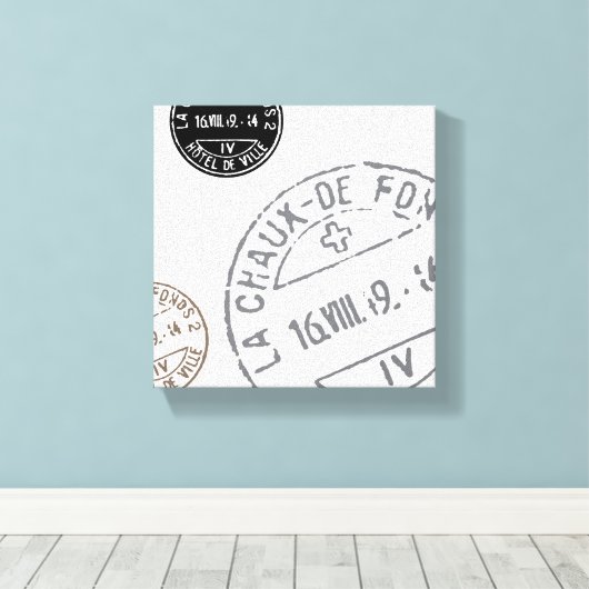 stempels...uitgerekt doek canvas afdruk (Insitu (Houten vloer))