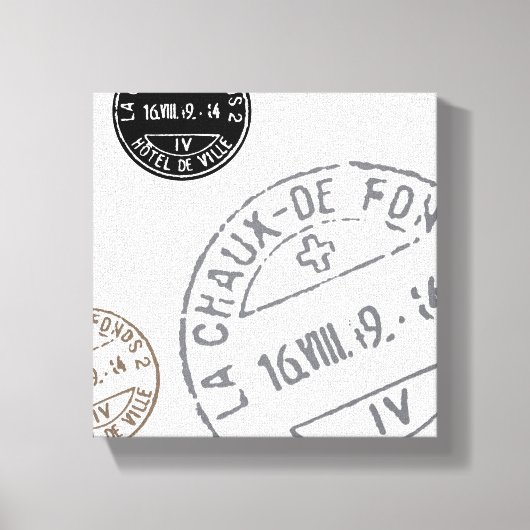  stempels...uitgerekt doek canvas afdruk (Voorkant)