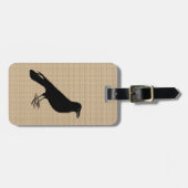 Stempelstijl Raven Bagagelabel (Voorkant horizontaal)