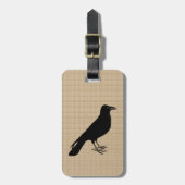 Stempelstijl Raven Bagagelabel (Voorkant verticaal)